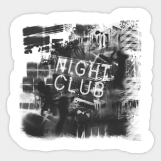 night club duck T-shirt design Sticker